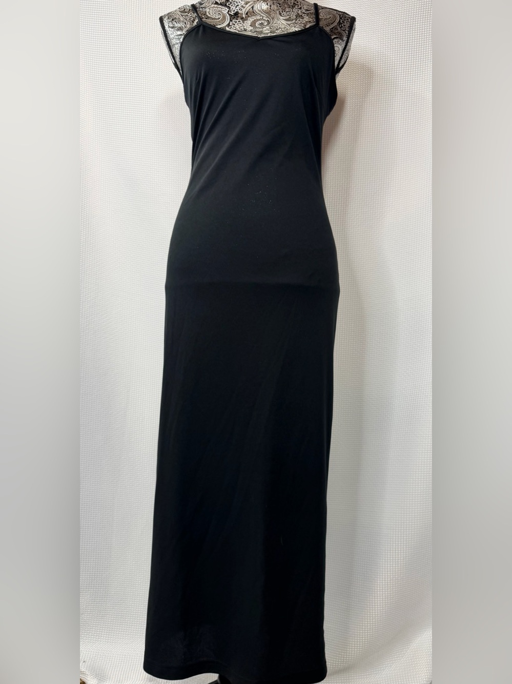 Source Unknown Black Maxi Slip Dress